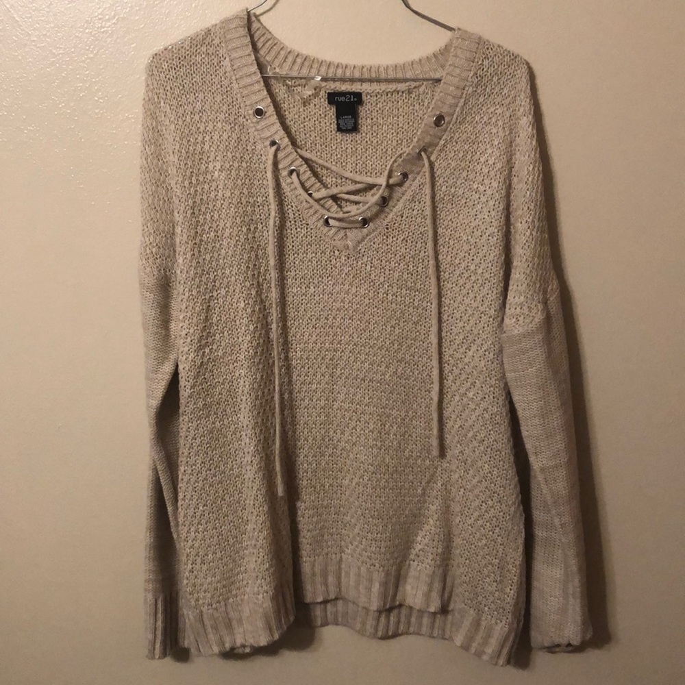 Cream colored Rue 21 Sweater